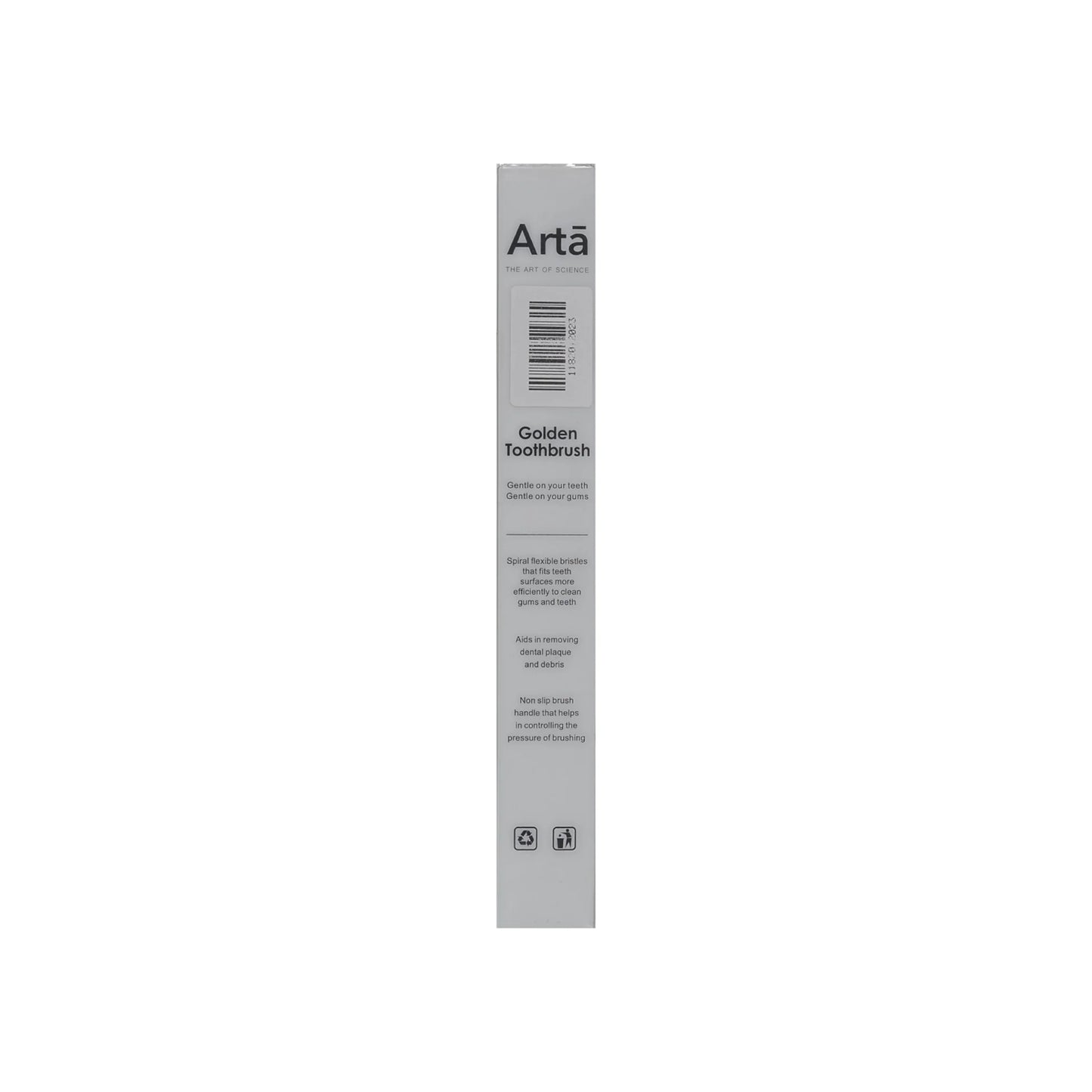Arta Soft Golden Toothbrush with Grey Bristles 1 Pc