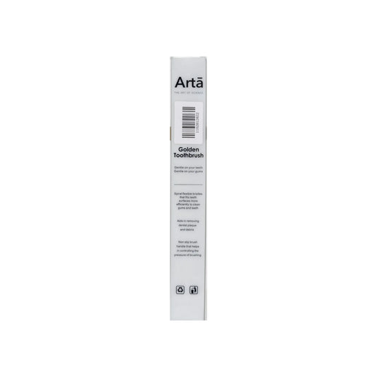 Arta Ultra Soft Golden Toothbrush with Black Bristles 1 Pc