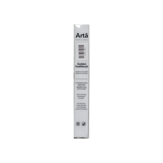 Arta Ultra Soft Golden Toothbrush with White Bristles 1 Pc