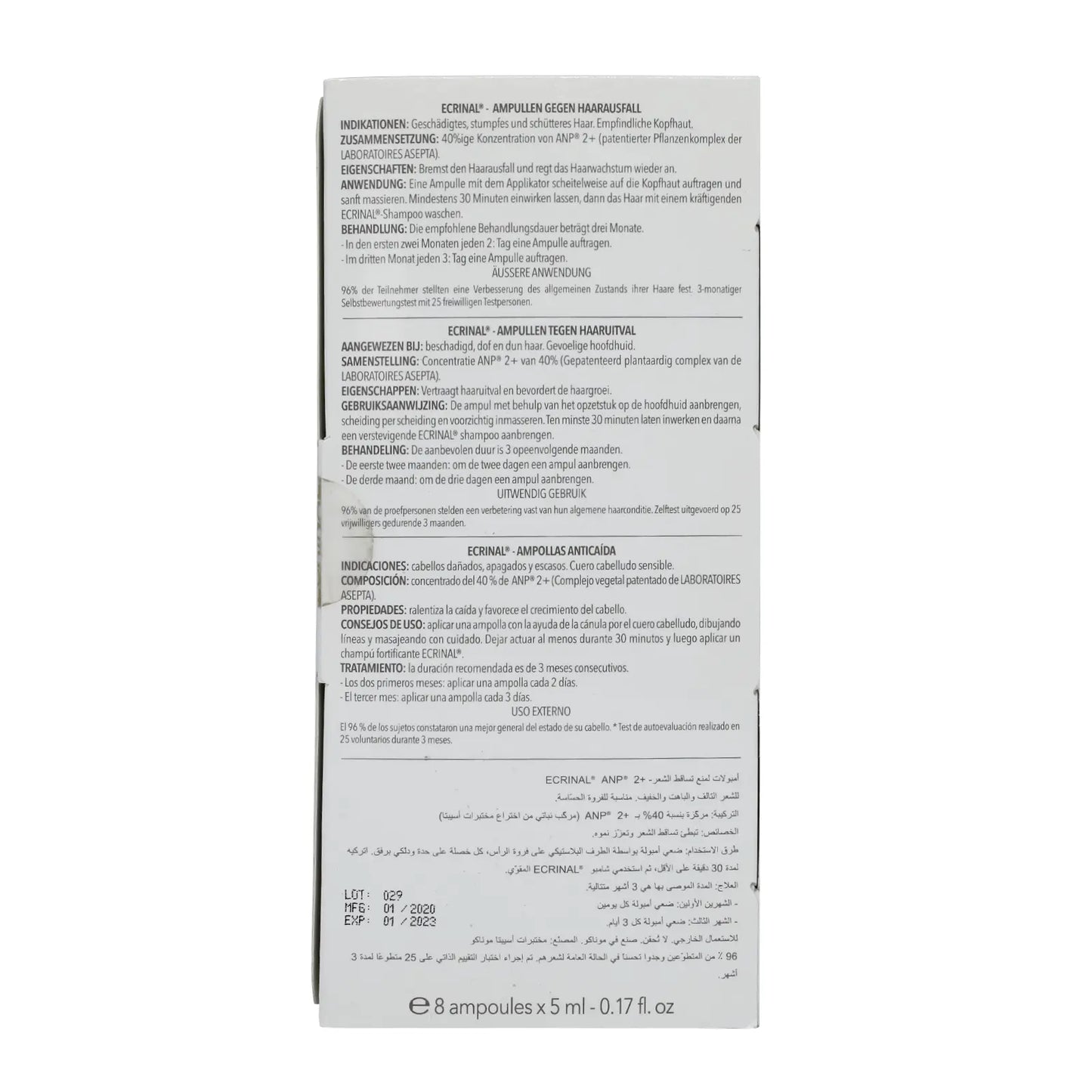 Ecrinal Ampoules ANP 40 8*5mL - Anti-hair loss