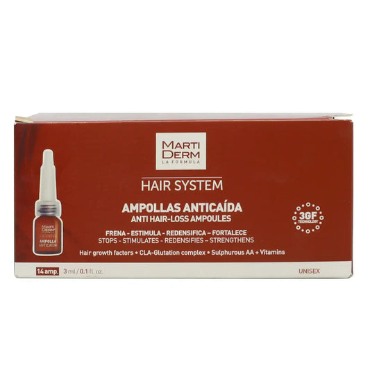 Martiderm Anticaida Hair Ampoules System 3Gf 14'S for hair loss