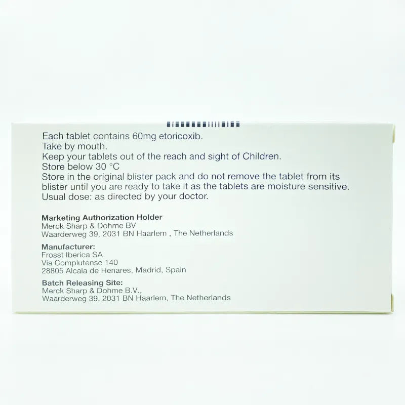 Arcoxia 60Mg Tabs 28'S