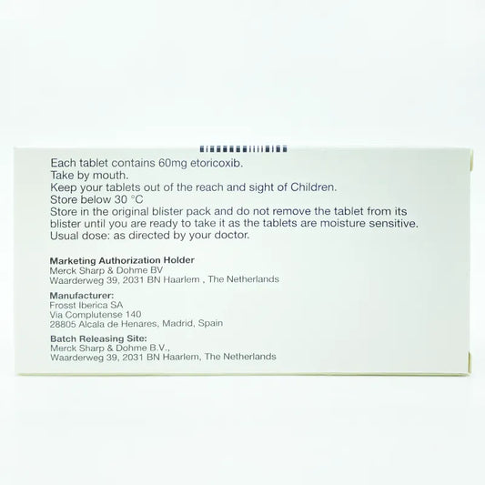 Arcoxia 60Mg Tabs 28'S