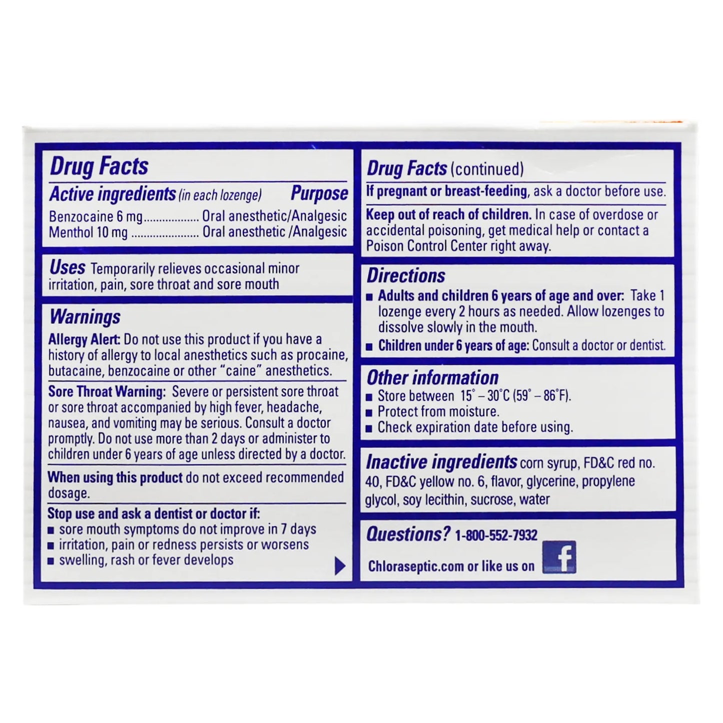 Chloraseptic Cherry Lozenges 18'S for sore throat