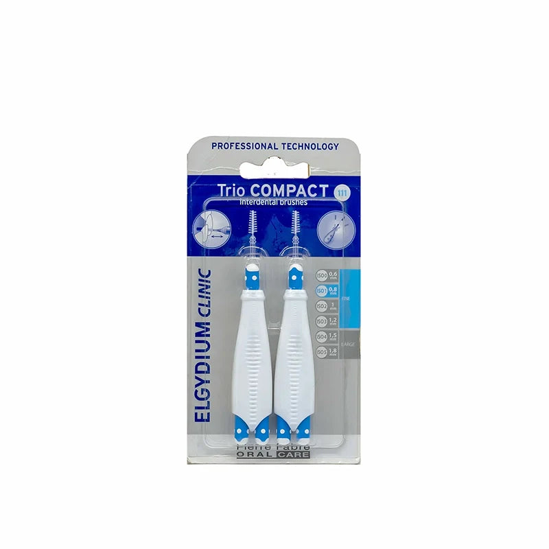 Elgydium Trio Compact Interdental Brushes 0.8 mm 2 Pcs