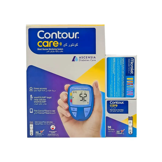 Contour Care Blood Glucose Monitoring System + 50 Strips + 25 Lancets