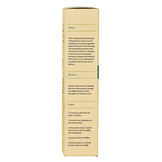 Axis-Y Sunday Morning Refreshing Cleansing Foam 120ml
